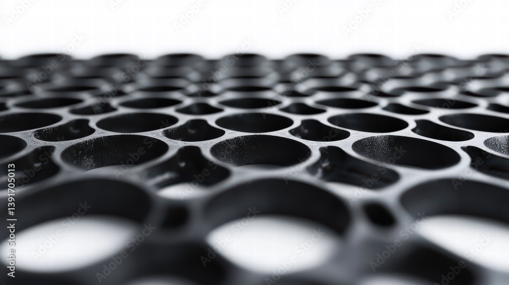Aufkleber geometric precision: a close-up photograph presents an abstract view of a geometric design of black,