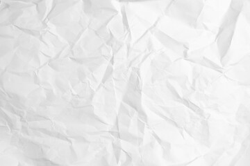 White Paper Texture background. Crumpled white paper abstract shape background with space paper for text. Clean white paper, wrinkled, abstract background.
