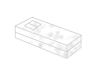 Illustration of a Japanese funeral coffin