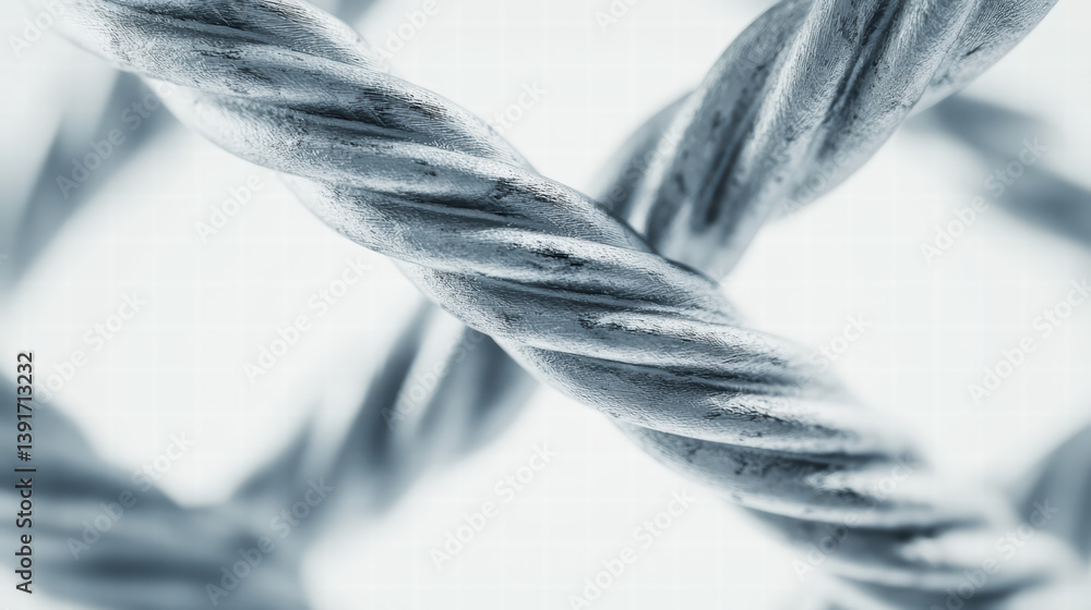 Poster industrial strength interlacing: a close-up macro shot captures the intricate pattern of sturdy, met