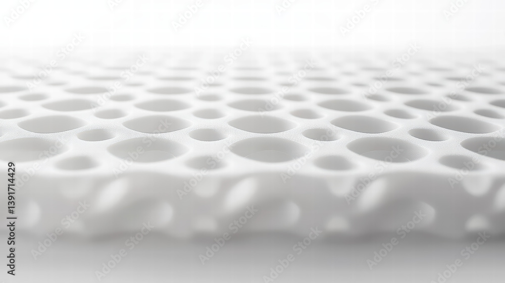 Poster honeycomb texture: a close-up shot of a white, textured surface with a honeycomb pattern, showcasing