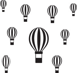Fototapeta premium Hot Air Balloon Silhouette Bundle 