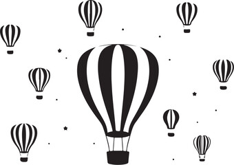 Fototapeta premium Hot Air Balloon Silhouette Bundle 