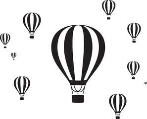 Hot Air Balloon Silhouette Bundle
