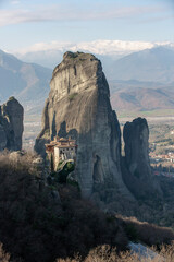 Monasteries of Meteora Built into Dramatic Rock Formations, Greece