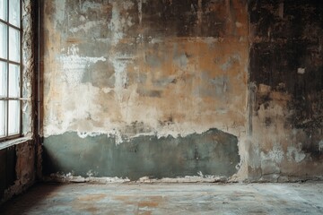 Obraz premium Urban industrial scene with vintage rustic appeal and space for text