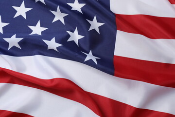 Beautiful waving star and striped American flag
