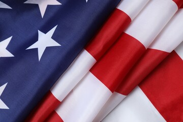 Beautiful waving star and striped American flag