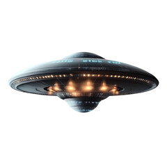 ufo flying saucer isolated on white background