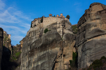Monasteries of Meteora Built into Dramatic Rock Formations, Greece