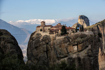 Monasteries of Meteora Built into Dramatic Rock Formations, Greece