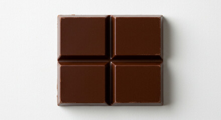 Dark chocolate bar on a white background  