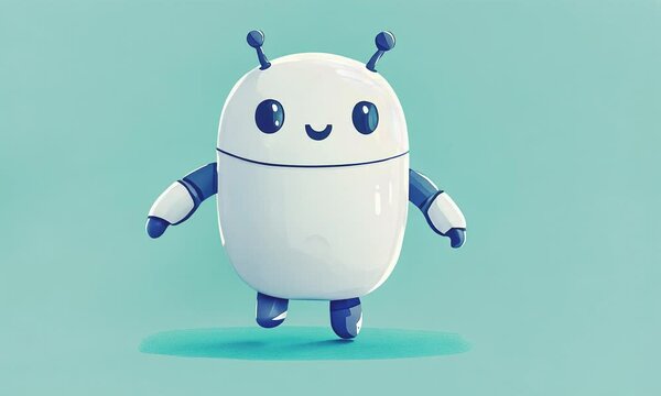Funny cartoon android