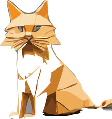 origami vector art of animal