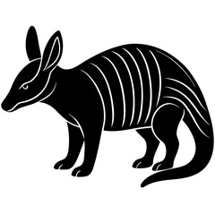 Aardvark Silhouette Vector Line Art Illustration