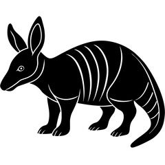 Aardvark Silhouette Vector Line Art Illustration