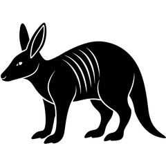 Aardvark Silhouette Vector Line Art Illustration