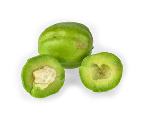 Chebulic Myrobalans, Myrolan Wood (Terminalia chebula Retz.) Fruit on transparen png, medicinal properties.