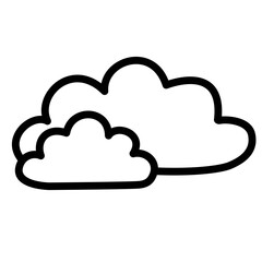 Cloud Doodle Outline, Lined Doodle Cloud