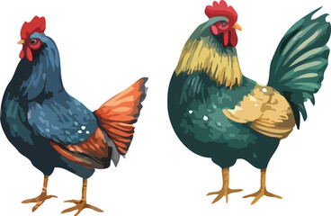 rooster vector art