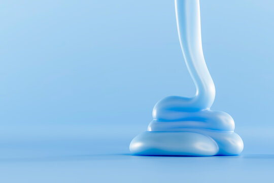 Abstract blue paste with smooth texture indoors