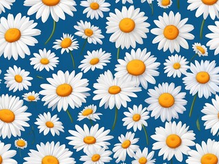 Fototapeta premium Seamless Floral Patterns Blossoming Spring Flowers Concepts Background