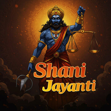 Powerful Illustration of Lord Shani Dev for Shani Jayanti