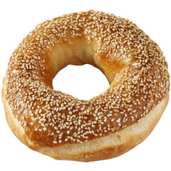 Fresh Sesame Simit on transparent background