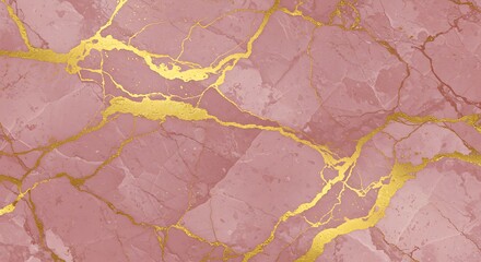 Obraz premium Rose Gold Veins AI Generated