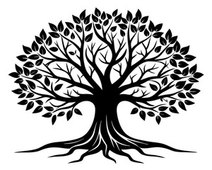 Tree of Life Silhouette Vector & Sacred Symbol SVG