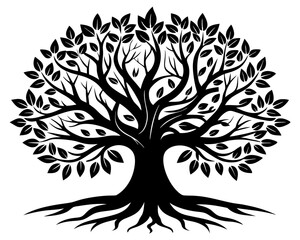 Tree of Life Silhouette Vector & Sacred Symbol SVG