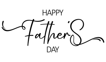 Happy Father's Day lettering. Decoration calligraphy vector illustration. Father's day card	