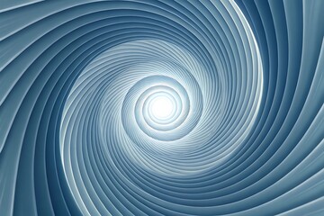 Spiral vortex in blue and white abstract design, featuring hypnotic pattern, 3D optical illusion, concentric circles, swirling lines, and infinite loop in a clean, futuristic, high-contrast aesthetic.