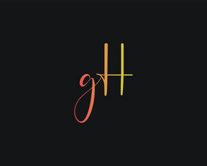 Simple letter GH logo design