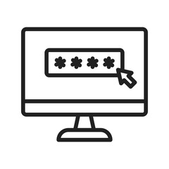 Enter Passcode icon vector image. Suitable for mobile apps, web apps and print media.