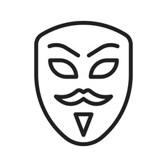 Mask icon vector image. Suitable for mobile apps, web apps and print media.