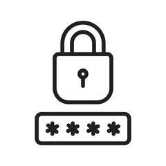 Passcode Lock II icon vector image. Suitable for mobile apps, web apps and print media.