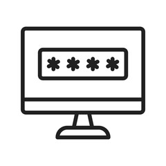 Password field icon vector image. Suitable for mobile apps, web apps and print media.