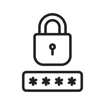 Passcode Lock II icon vector image. Suitable for mobile apps, web apps and print media.