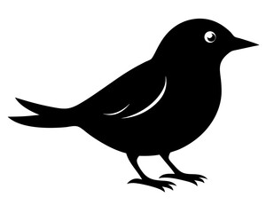 Songbird Silhouette Vector & Singing Bird SVG Design