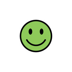 Fototapeta premium Smiley face expressing happiness on a white background 