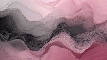 Fondo abstracto de color rosa y negro con ondas orgánicas