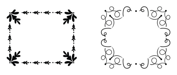 Set  elegant ornamental frames