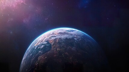 Obraz premium Astronaut Floating in Outer Space with Earth in the Background - A lone astronaut drifting in zero gravity with a breathtaking view of Earth. 