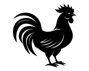 Rooster Silhouette Vector & Farm Animal SVG Design