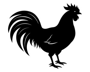 Rooster Silhouette Vector & Farm Animal SVG Design