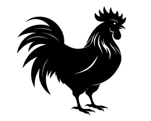 Rooster Silhouette Vector & Farm Animal SVG Design
