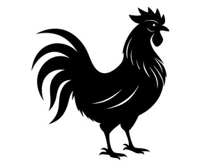 Rooster Silhouette Vector & Farm Animal SVG Design