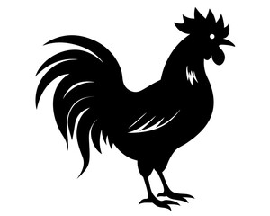 Rooster Silhouette Vector & Farm Animal SVG Design
