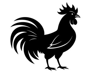 Rooster Silhouette Vector & Farm Animal SVG Design